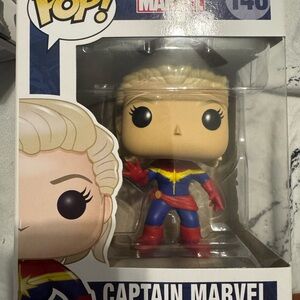 Funko Captain Marvel Pop Figure - Red, Blue, Yellow